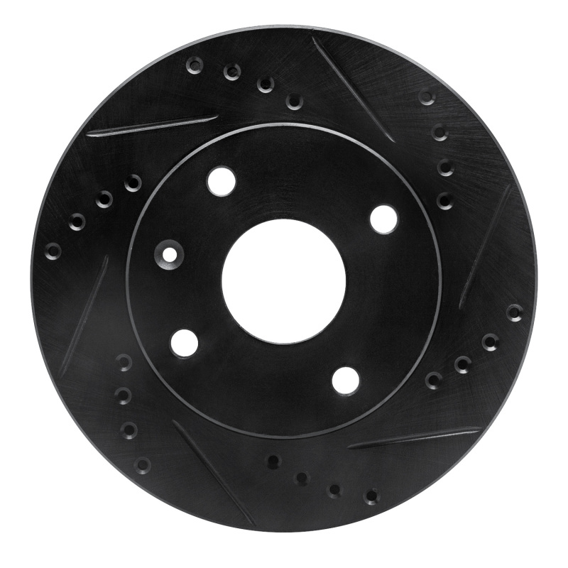 Chevrolet Optra Brake Rotor (1) - Front Right - R1 Concepts - Drilled & Slotted - Black - `04-`10